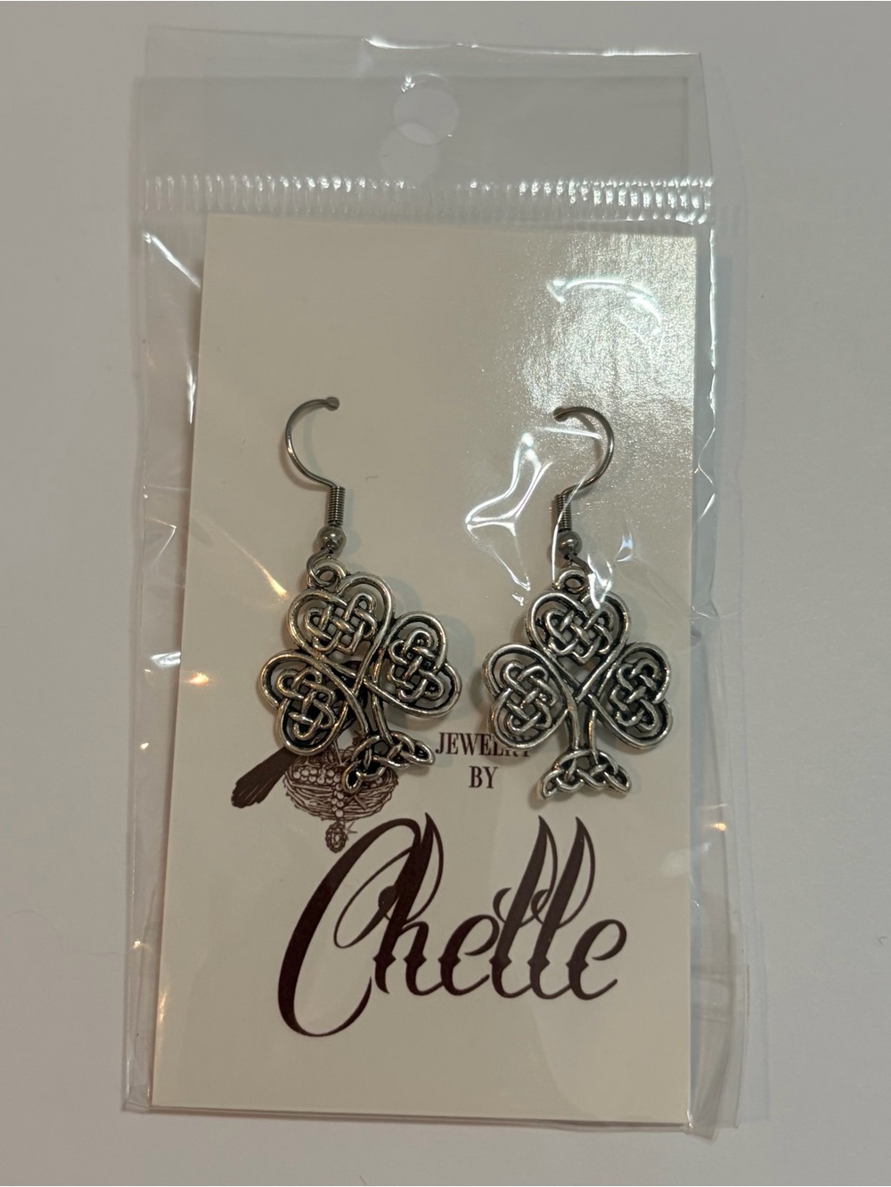 Celtic Infinity Knot Clover Shamrock Earrings